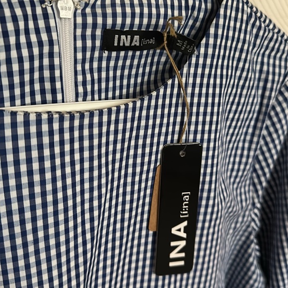 Bell sleeves plaid, never worn, NWT - Picture 2 of 4